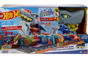 Hot Wheels City Ultra Shark Car Wash Playset with Color Reveal  - Picture 1 of 5