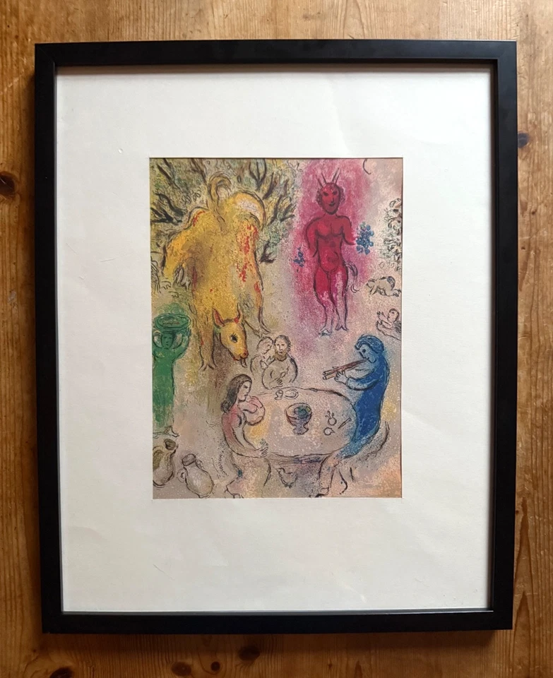 Marc Chagall "Daphnis & Chloe" Pan's Banquet Offset Litografía 1977 Braziller Foto 1 de 4