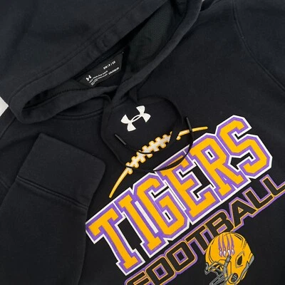 Sudadera con Capucha Under Armour Coldgear Adulto Talla S Negra Suelta LSU TIGERS FOOTBALL Foto 1 de 4
