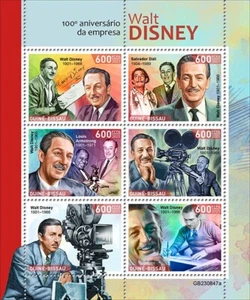 2024 11 - GUINEA BISSAU - LA COMPAÑÍA WALT DISNEY 100º 6V MNH ** - Imagen 1 de 1