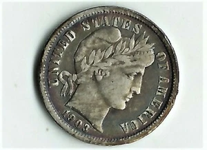 1903 O BARBER DIME - Picture 1 of 2