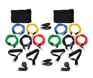 Workout Training Shoulder Resistance Exercise Bands with Door Anchor 20 Pc Set - Picture 1 of 1