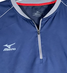 Mizuno leichtes 1/4-Reißverschluss Golf | Baseball kurzärmeliges Regenhemd Herren groß - Bild 1 von 5