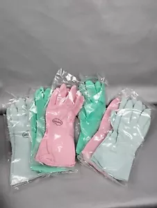 Heavy Duty Reusable Long Rubber Dishwashing & Cleaning Gloves 6 Pairs Large - Picture 1 of 8