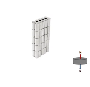 10x N42UH 180°C 5mm x 8mm | Neodymium Cylinder | Rare Earth High Temp Magnets - Picture 1 of 4
