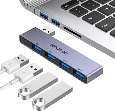 Hub USB,4 in 1 Presa USB Multipla USB Con 1 Porta USB 3.0, 3 USB 2.0, in Allumin - Immagine 1 di 4