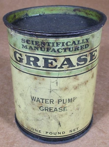 Vintage SCIENTIFICALLY MANUFACTURED Water Pump GREASE 1 lb. full metal can - Picture 1 of 2