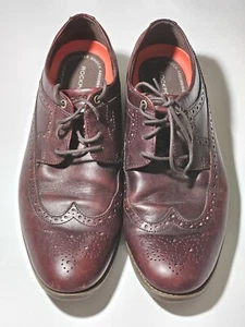 Rockport Men Leather Wingtip Oxford Dress Shoes Size US 10.5 Used - Picture 1 of 10