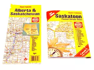 2 mapas Mapart Saskatoon Pocket Street Atlas y (Alberta y Saskatchewan) mapa de carreteras - Imagen 1 de 10