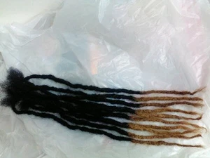 Dreadlocks 100% Human Hair handmade 10 pc 9", 14", 20" ombre 1/4" 1cm thick. - Bild 1 von 6