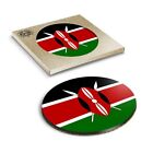 1 x Boxed Round Coasters - Kenya East Africa Nairobi #9152