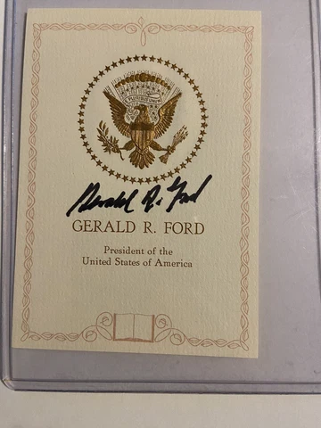 Gerald R. Ford Presidential Seal Bookplate Signed Cover
