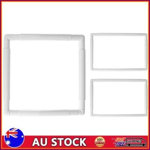Square Embroidery Hoop Plastic Cross Stitch Hoops Frames White DIY Sewing Tools - Picture 1 of 12