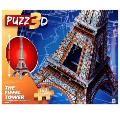 Puzz 3D The Eiffel Tower 160 Beginner Piece Foam Backed Puzzle with Box - Image 1 of 4