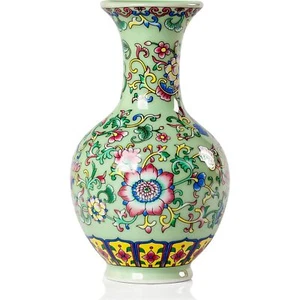 6 in Small Green Flower Vase for Home Decor Ceramic Bud Vase for Flowers - Be... - Picture 1 of 5