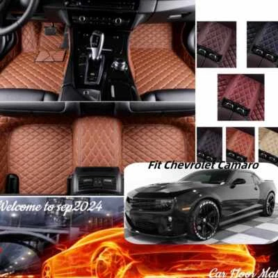 Fit Chevrolet Camaro Coupe/Convertible Car Floor Mat All Model Custom Waterproof Foto 1 de 4