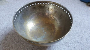 Schöne alte durchbrochene silberne Obstschale , Vintage, mit Patina - Bild 1 von 6