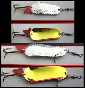 DAM Effzett Blinker Schuppe Silber Gold 6g 16g 22g 30g 45g 60g FZ Spoon OVP NEW - Bild 1 von 7