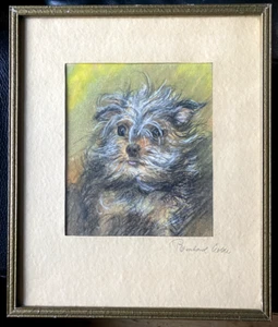 ::PERRO REBAÑO WOLDE TERRIER DIBUJO ANIMALES ANTIGUOS MARCO °INTERESANTE TRABAJO - Imagen 1 de 6