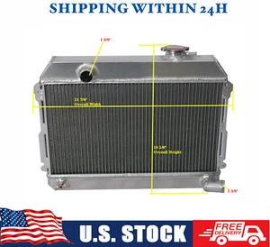 2"Core Thick Aluminum Radiator For 1968-73 Datsun 510/1600/2000/521 Pickup 1.6L - Picture 1 of 14