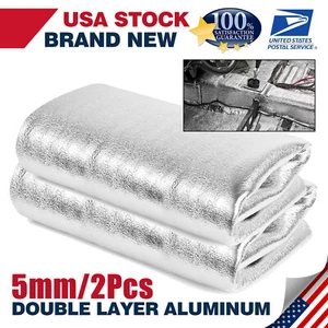200cm X 100cm 5mm 2PCS Heat Insulation Sound Deadener Mat for car Back Wheels - Picture 1 of 16
