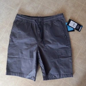 Tony Hawk Mens Gray Cargo Shorts Drawstring Elastic Waist Size M NEW - Picture 1 of 3