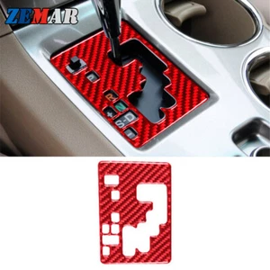 Cubierta de cambio de marchas interior de fibra de carbono roja para Toyota Highlander 2008-2013 - Imagen 1 de 10