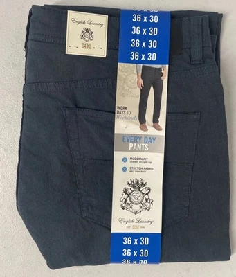 English Laundry Men’s Every Day Modern Straight Slimmer Fit Pant NAVY BLUE 36x30 - Image 1 of 4