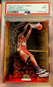UD Collectibles Freshman Season 2003 LeBron James novato PSA 9 ¡Como nuevo bajo POP! #37 - Imagen 1 de 2