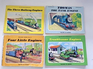 4 x THOMAS the TANK ENGINE VINTAGE Books 1988 Rev W Awdry ENGINES THREE RAILWAY - Picture 1 of 24