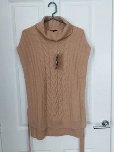 Jersey C&A Premium 100% Cachemira Camel Tejido con Cable Cuello Redondo Talla Mediana NUEVO - Imagen 1 de 7