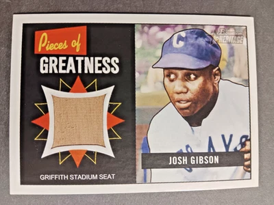 2005 Bowman Heritage Josh Gibson Pieces of Greatness Homestead Grays - Image 1 of 2