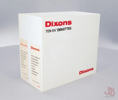 2 x Vintage Dixons 5.25 inch Floppy Disk Disc Library Box Case Sorter Storage - Image 1 of 4