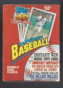 Caja de cera de béisbol Topps 1991--vacía--sin tarjetas Murray Parker Murphy McGee en la parte posterior - Imagen 1 de 2