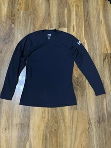 Mens Henley Hansen Active Baselayer Long Sleeve Shirt Navy USED Size M - Picture 1 of 8