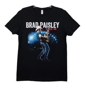 Brad Paisley Tour 2021 T Shirt Manica Corta Girocollo Nero Uomo M - Foto 1 di 6