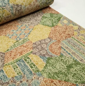 Colorful Meadow Hama Chirimen Silk UnUsed BOLT By the Yard Kimono Fabric BS29 - Picture 1 of 7