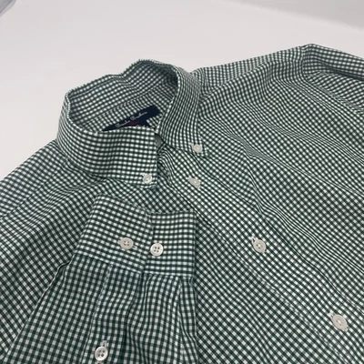 Brooks Brothers Red Fleece Boy’s Green Plaid Supima Cotton Long Sleeve Size XL - Image 1 of 4