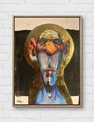 Arte original Faris: Saint, Aint: lienzo 11x14 único neoexpresionismo moderno Foto 1 de 4