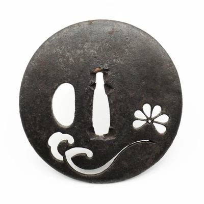 Protetor de mão TSUBA Iron Tsuba para espada japonesa #696 - Imagem 1 de 4