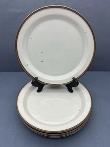 DANSK Dänemark BRAUNER NEBEL gesprenkelt 8 1/2" SALATTELLER geprägt Stempel 4er SET - Bild 1 von 13
