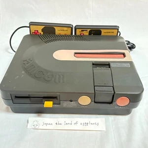 Sharp Twin Famicom AN-500B Black Console JUNK For Parts / Damage / Missing Screw - Picture 1 of 18