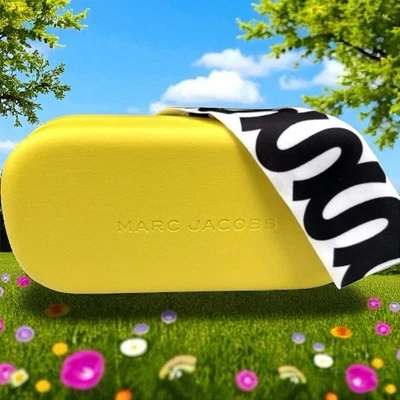 MARC JACOBS солнцезащитные очки чехол желтый кожаный w/линзы чистки ткани новый - Изображение 1 из 4