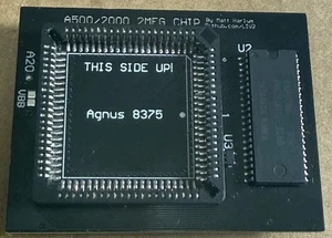 Adattatore chip ram Amiga 500/2000/CDTV 2mb Nero. Agnus NON Incluso. Nuovo! - Foto 1 di 7