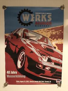 AWESOME Porsche poster works reunion Monterey 2016 Carmel