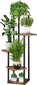 Plant Stand 5 Tier Indoor Metal Flower Shelf for Multiple Plants Corner Tall Flo - Picture 1 of 12