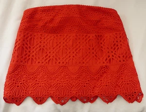 KOOKAI Coral Red Lace Strapless TOP Size 34 Aus 6 Crochet Boho Party Cocktail - Picture 1 of 5