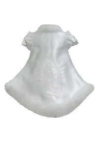 Säugling Mädchen Kleinkind Kirche Taufe Taufe formell 1 Stück nur Cape weiß - Bild 1 von 2