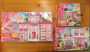 NEW MEGA BLOKS Barbie Luxury Mansion 80229 Beach House 80226 Pet Shop 80224 RARE - Picture 1 of 12