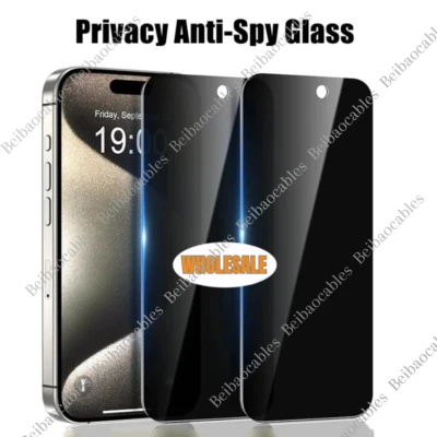 Lote Protector Pantalla Cristal Templado Privacidad Para iPhone 16 14 13 12 11 15 X XR 8 Foto 1 de 4
